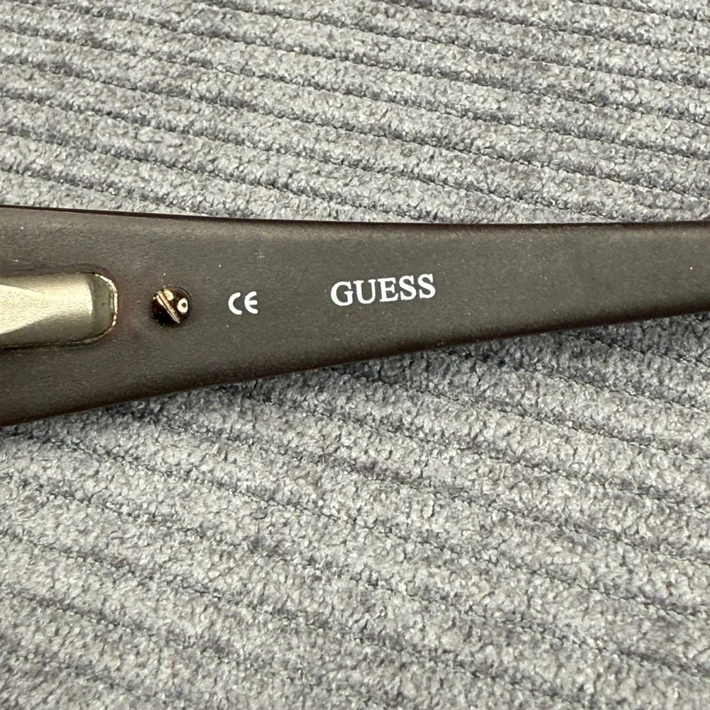 GUESS GU1463A BRN Brown Rectangular Half‎ Rim Y2K Eyeglasses 50-15-130